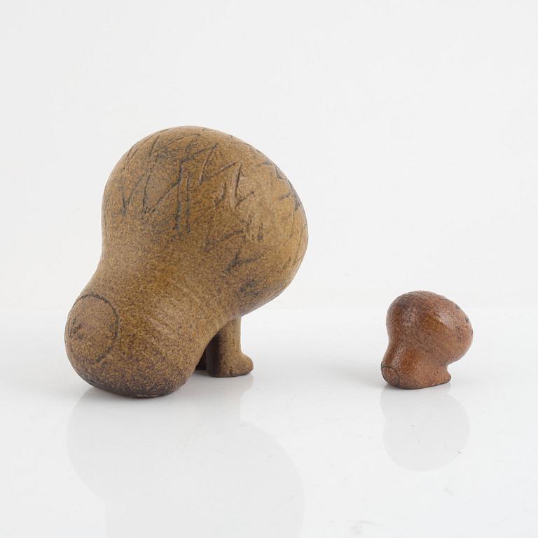 Lisa Larson, two stoneware figurines, Gustavsberg.