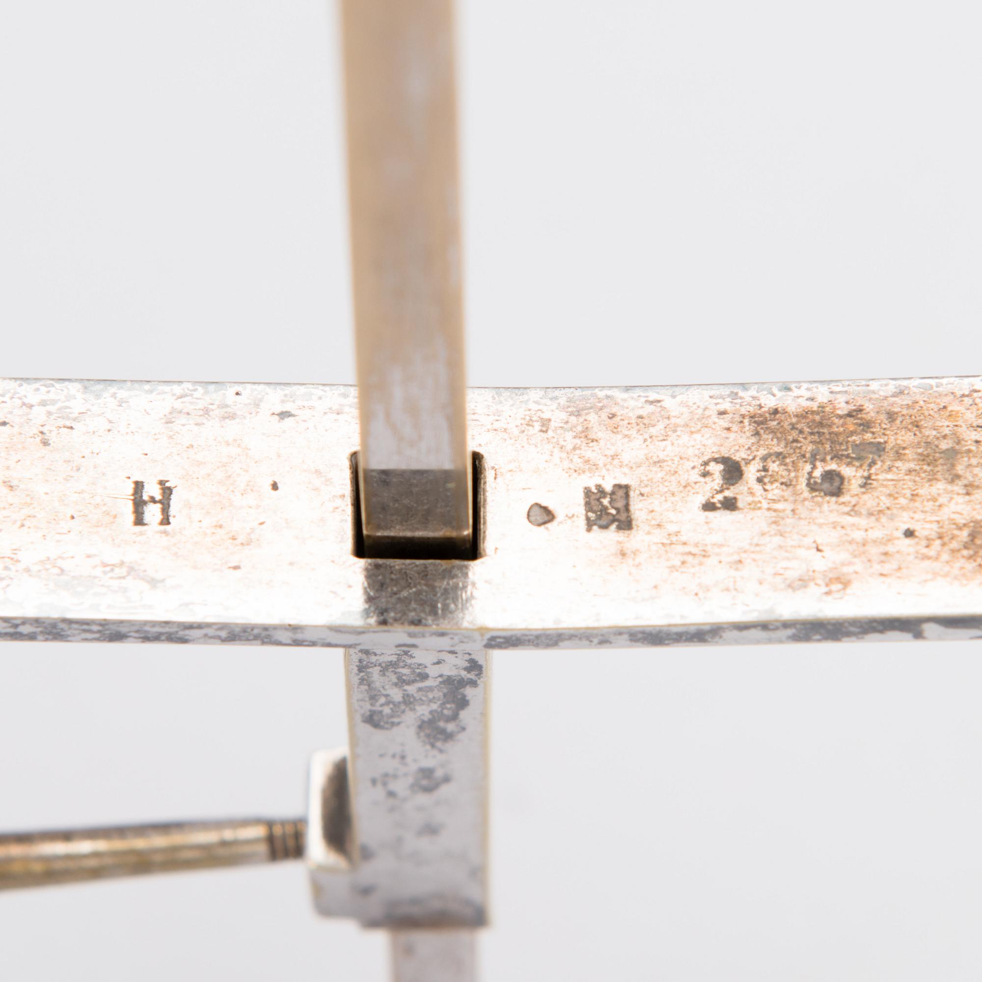 A BOUILOTTTE DOUBLE CANDLESTICK LAMP, silverplated, early 20th century.