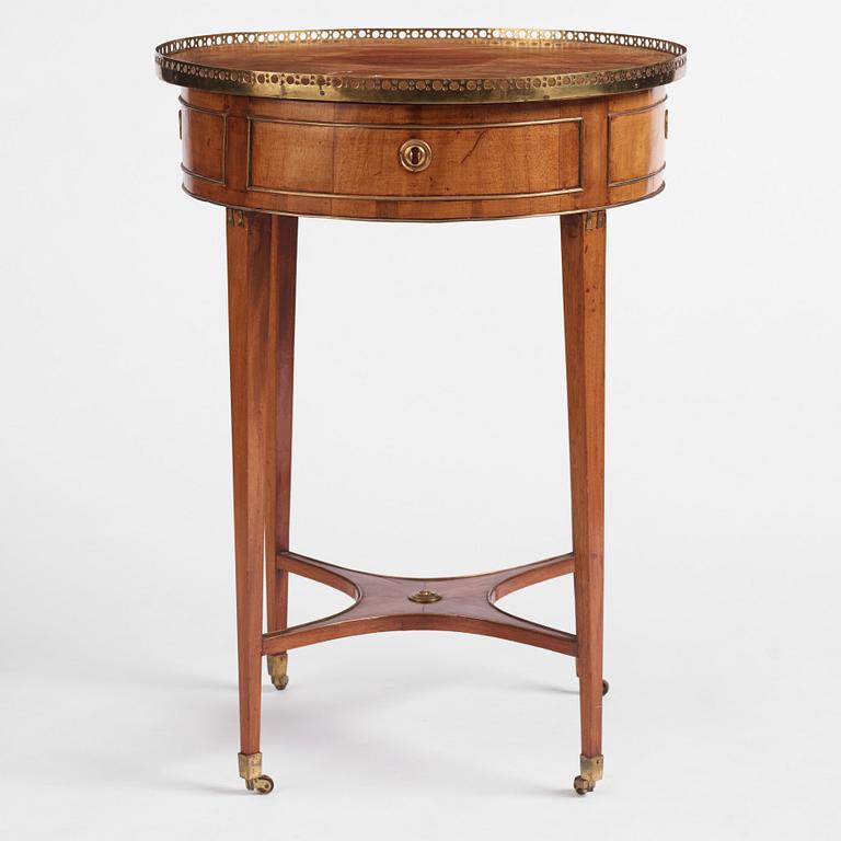 A late Gustavian mahogany table, Stockholm, late 18th century.