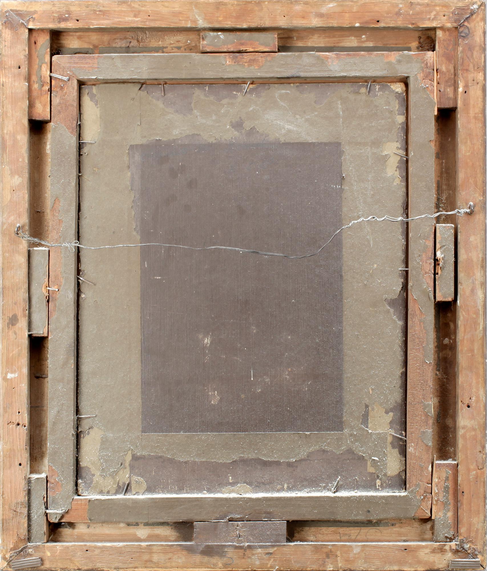 OKÄND KONSTNÄR, olja på pannå, Ej signerad. 1800-tal.