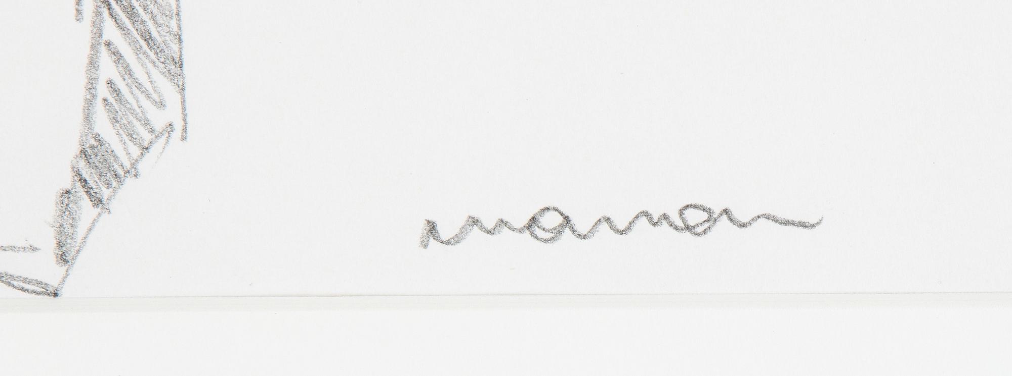 Peter Mandl, pencil drawing, signed.