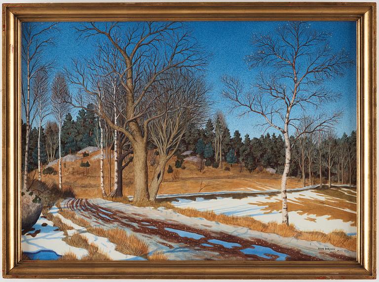 Oskar Bergman, Spring landscape from Ersta.