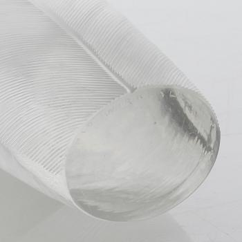 TAPIO WIRKKALA, vas, "Sulka / Fjäder", glas, Iittala, signerad, daterad -57.