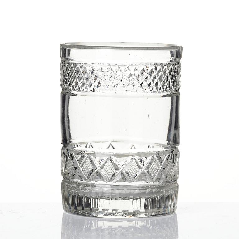 Seltzer glass, twelve pieces, Sweden, turn of the 20th century, Empire style.