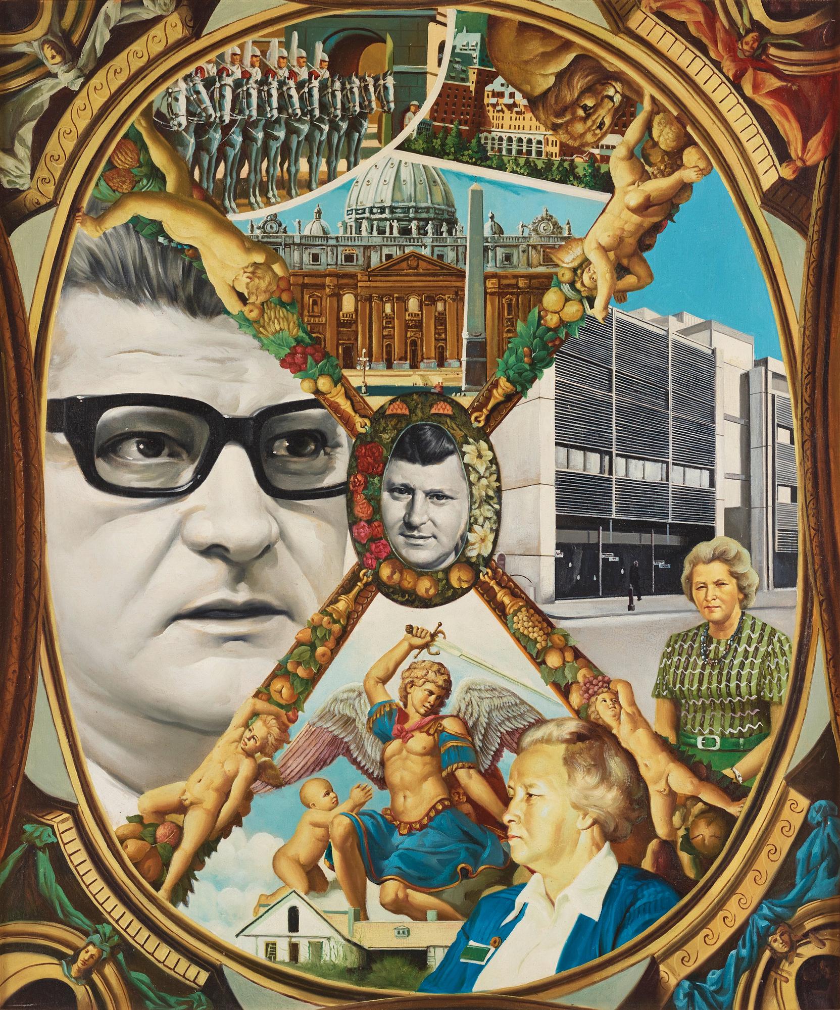 Erró (Gudmundur Gudmundsson), "The Banker" from "Series of Five Portraits".