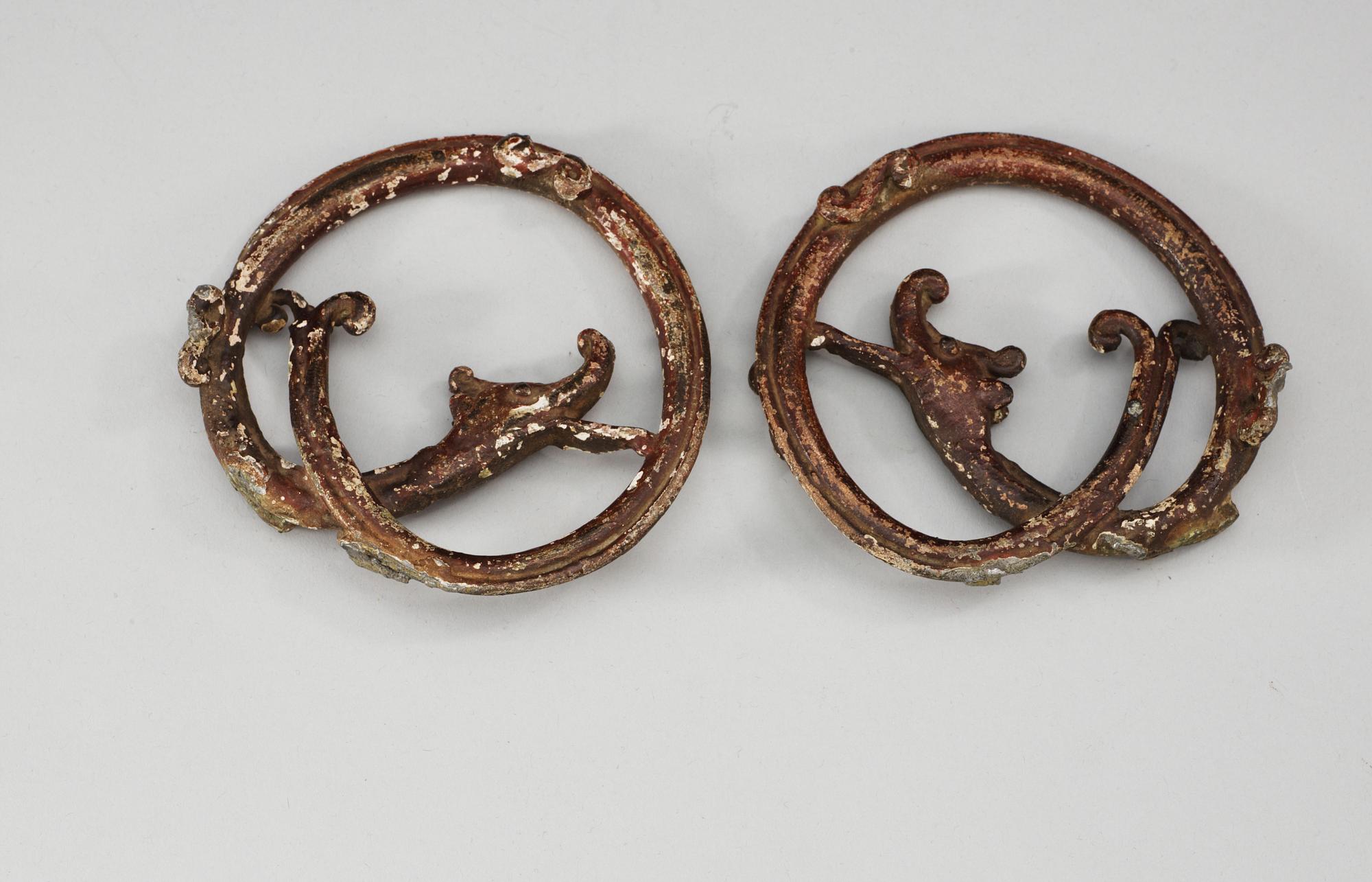 Two bronze ornaments, presumably Scythian.