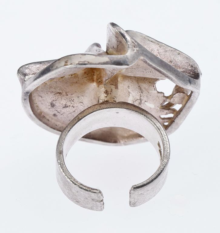 RING, Sterling silver, Björn Weckström, Lapponia, Finland, 1973.