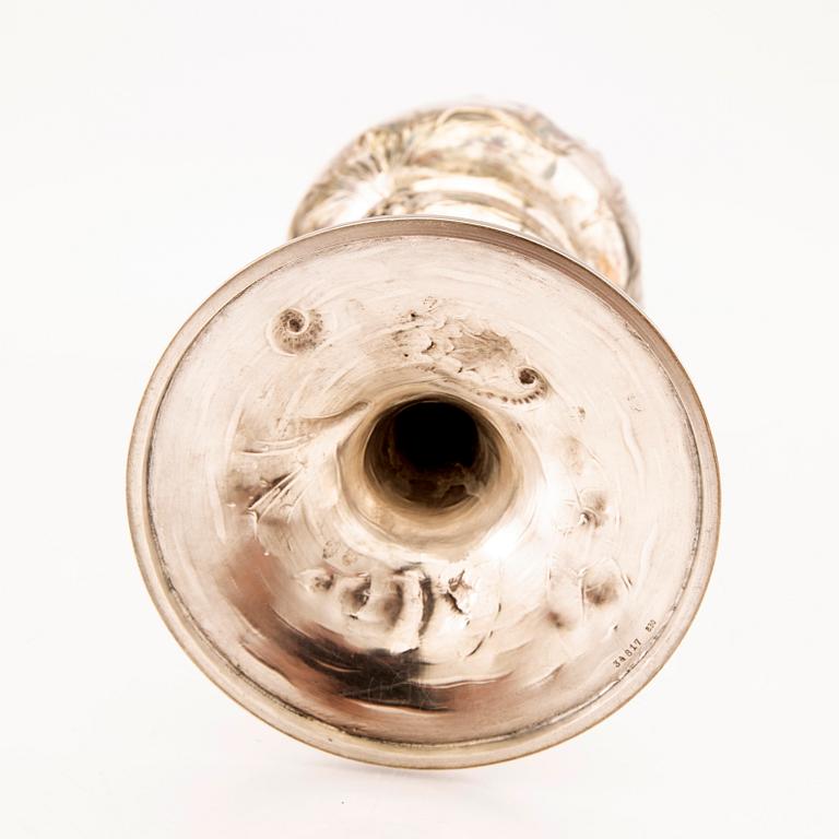 Magnificent trophy, silver, Art Nouveau, A.G Dufva, Stockholm 1905, height 35 cm.