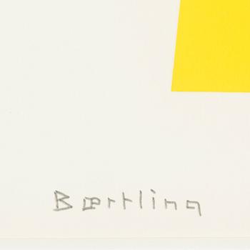 OLLE BAERTLING, silkscreen, from the book "Teckning, målning, grafik. Tekniker inom bildkonsten", Per Bjurström, signed.