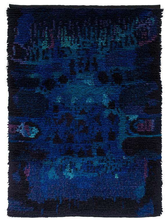 Ritva Puotila, ryijy, malli Suomen Käsityön Ystävät. Noin 160 x 115 cm.