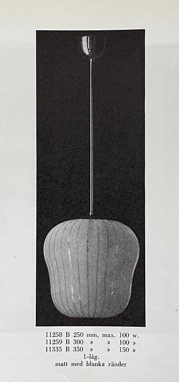 Harald Notini, a ceiling lamp model "11259", Arvid Böhlmarks Lampfabrik, 1940s.