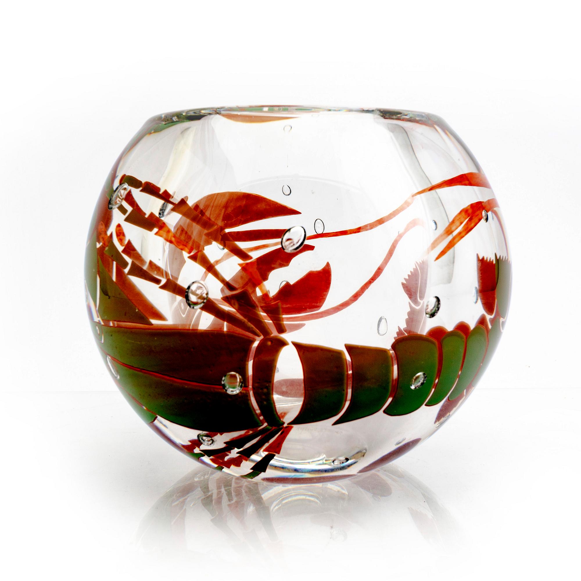 Hanne Dreutler & Arthur Zirnsack, vase signed and numbered Graal, Studio Åhus.