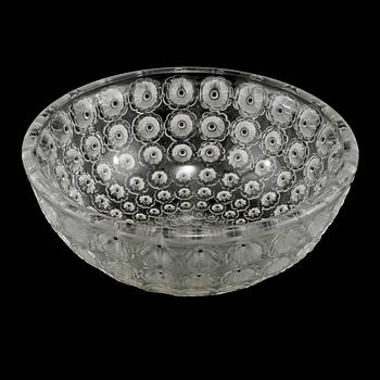 SKÅL, glas, "Nemours", Lalique, 1900-talets andra hälft.
