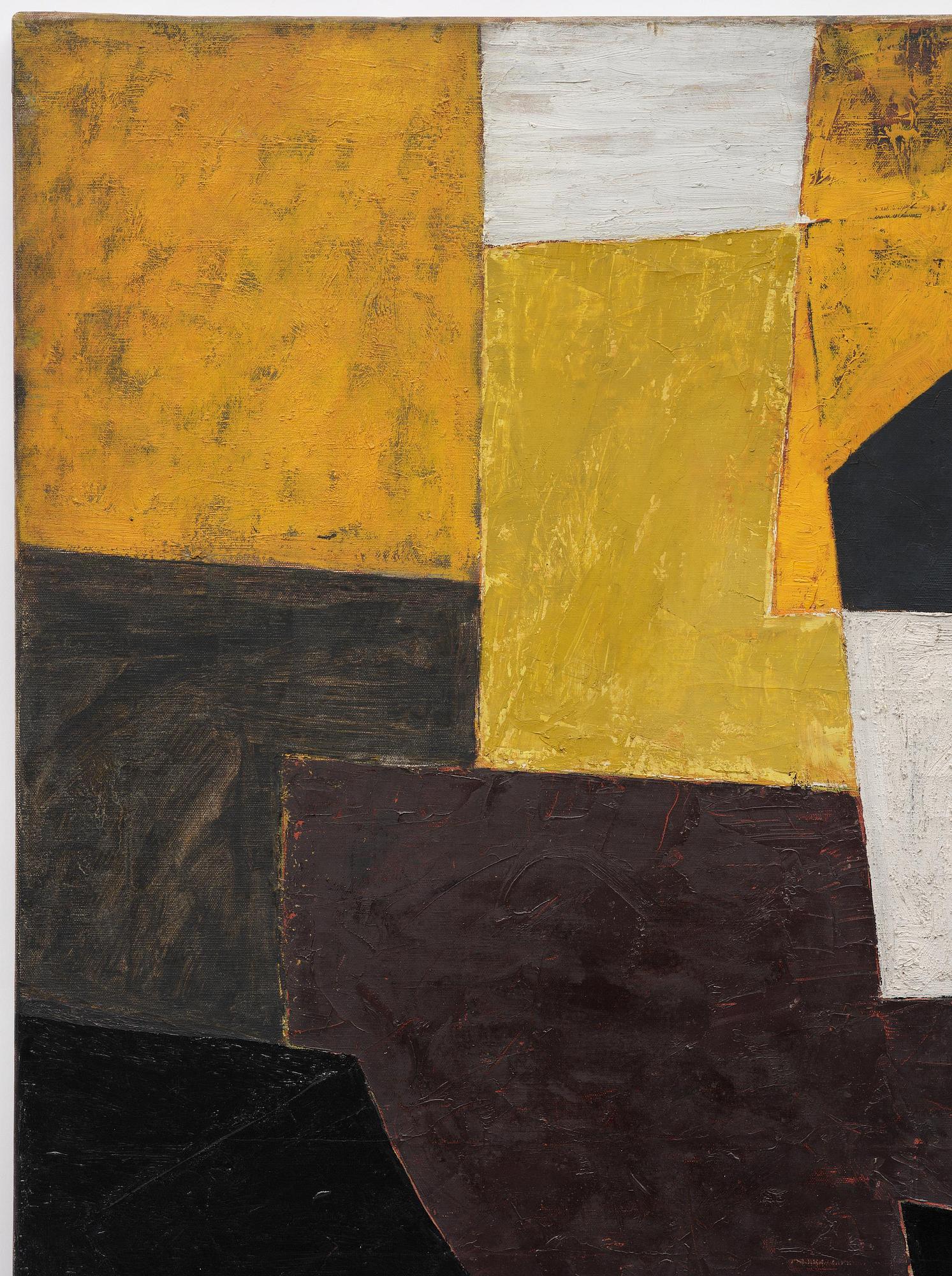 Adrian Heath, "Composition: Yellow, Black and Pink".