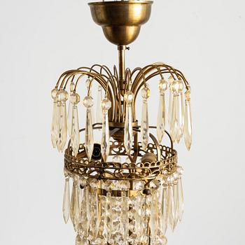 Chandelier, for six candles, mid-20th century.