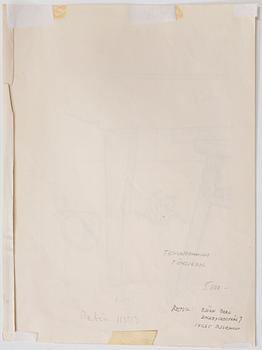 BJÖRN BERG, ink drawing from "Teskedsgumman" signed.