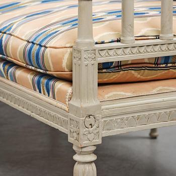 A late gustavian sofa, Stockholm, late 18th century.