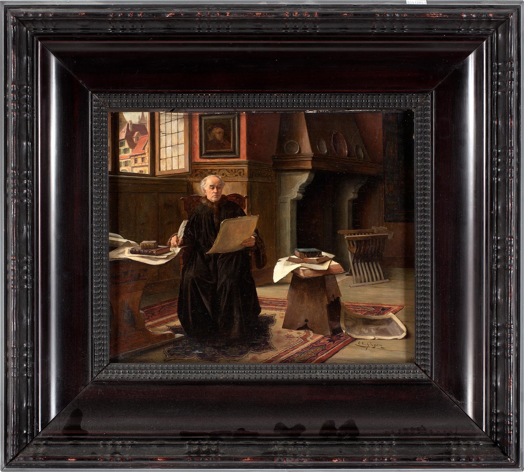 ERWIN EICHINGER, olja på pannå, signerad.