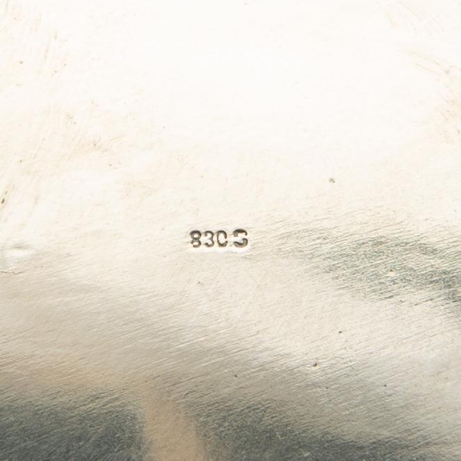 Jardinière/Bowl on foot, first half of the 20th century, silver.