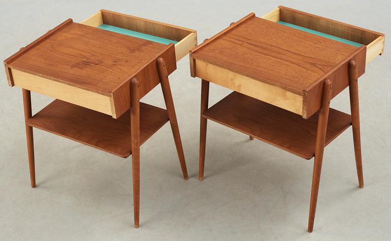 SÄNGBORD, ett par, 1950-tal.