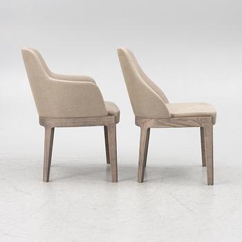 Rodolfo Dordoni, five armchairs and three chairs. 'Chelsea' chairs, Molteni.