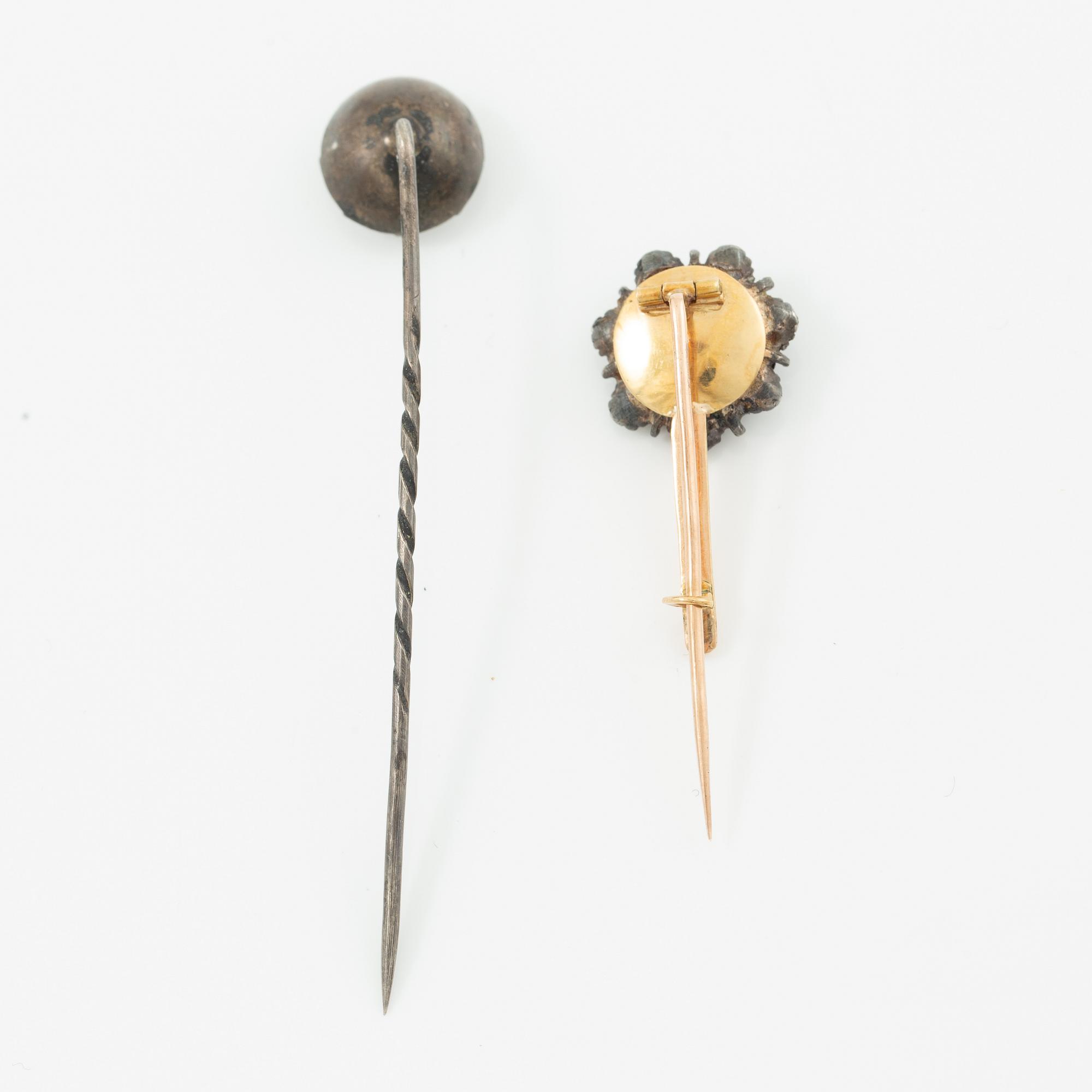 Silver necklace with paste, 19th century.