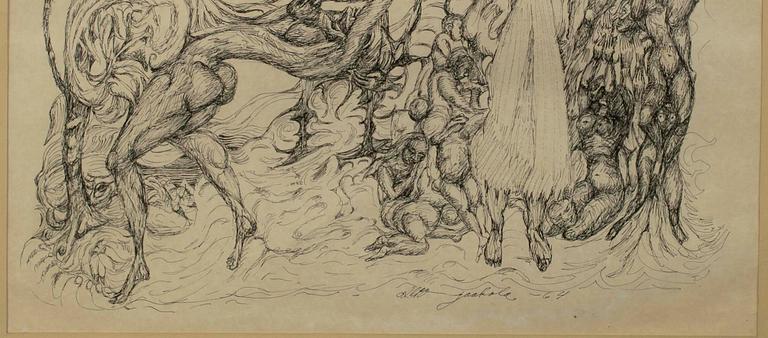 ALPO JAAKOLA, teckning, sign. och dat. -64.