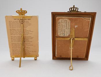 KUNGLIGA BILDER MED RAM, 2st, Maria Theresia arvprinsessa av Hohenzollern och Kung Oscar II av Sverige.