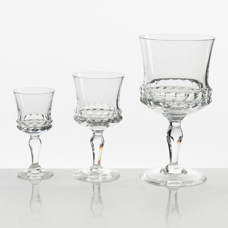 Ingeborg Lundin, a 38-piece glass service, "Silvia”, Orrefors, Sweden.