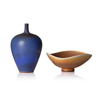 54A. Berndt Friberg, a miniature stoneware vase and bowl, Gustavsberg Studio 1964-65.