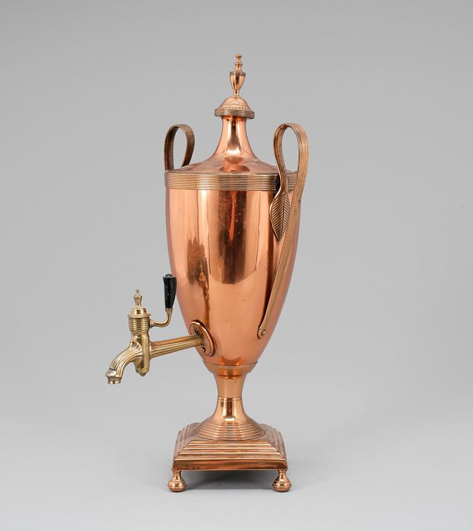 SAMOVAR, koppar, 1800-tal.