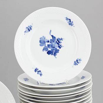 An 42 piece Royal Copenhagen dinner set model 'Blå Blomst'.
