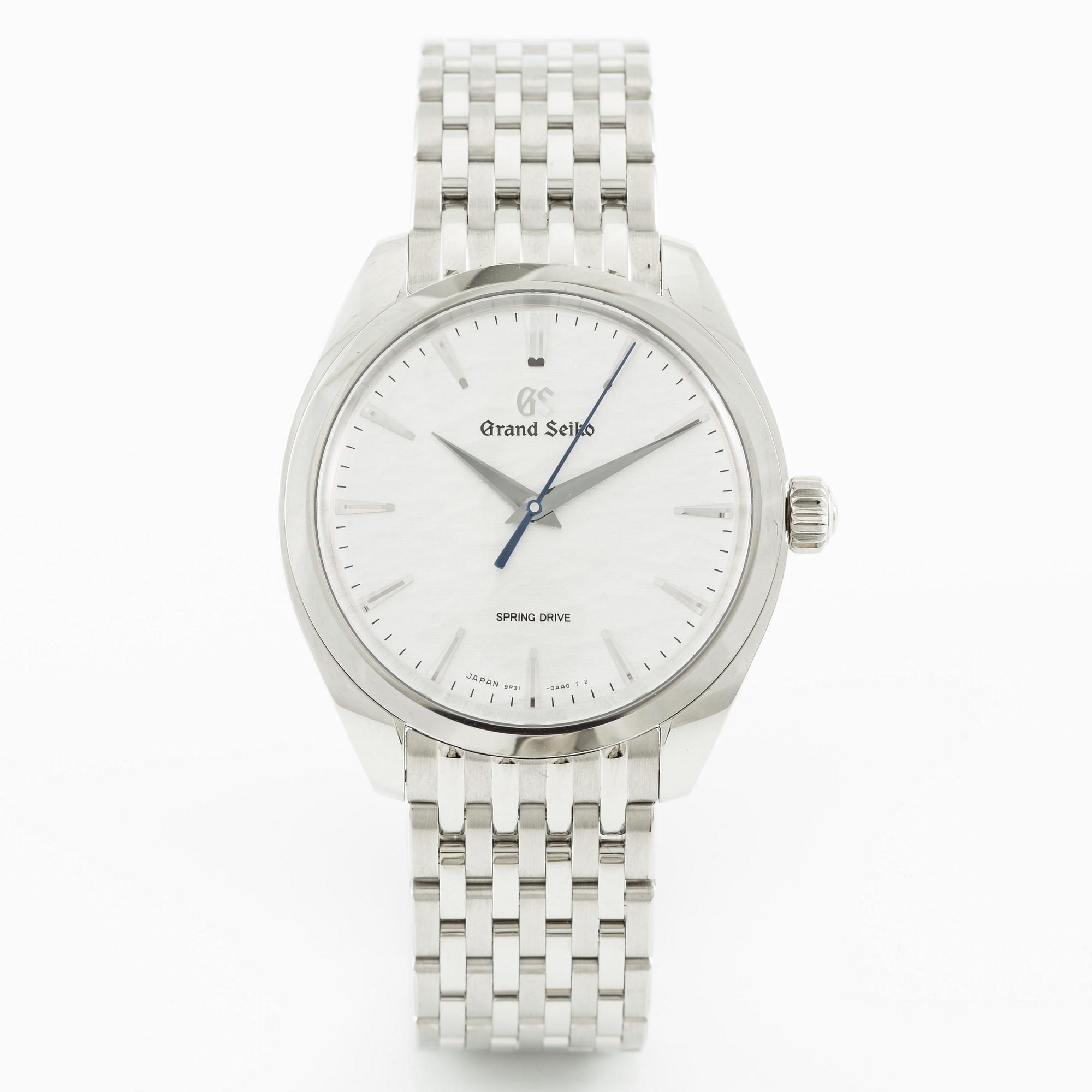 Grand Seiko, "White Omiwatari", wristwatch, 38.5 mm.