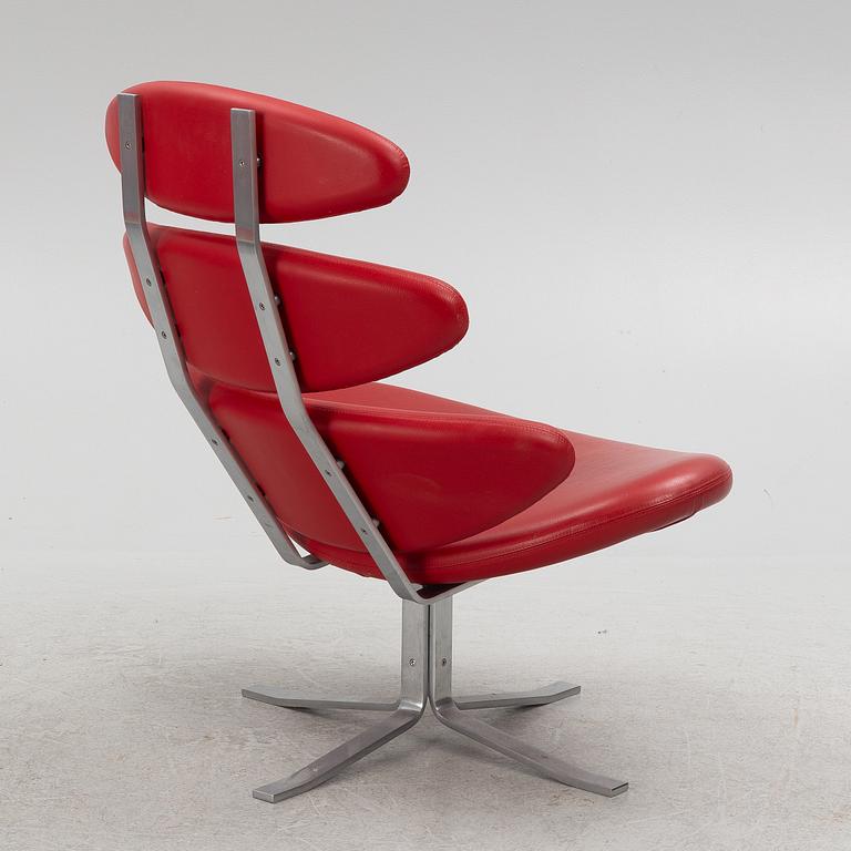 Poul Volther, easy chair with footstool, "Corona EJ 5", Erik Jørgensen, Denmark.