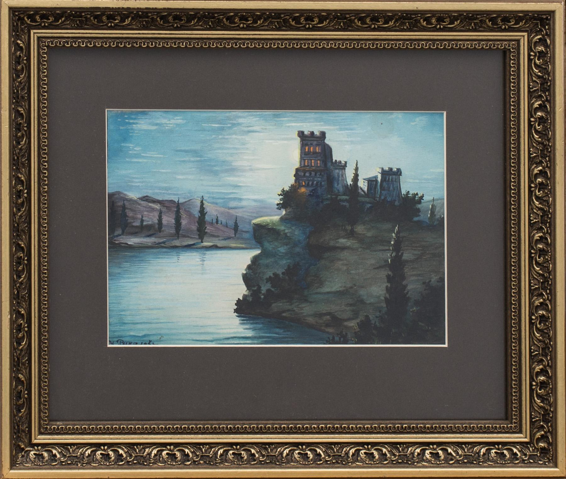 NIKOLAJ RYKALOFF, akvarell, signerad.