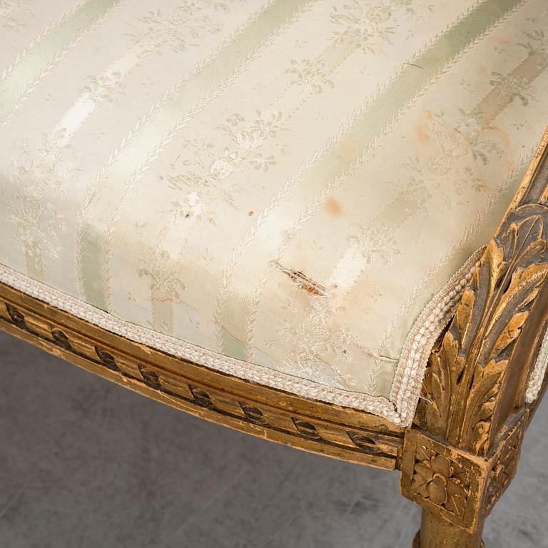 Soffa samt stolar, gustaviansk stil 1800-talets slut.