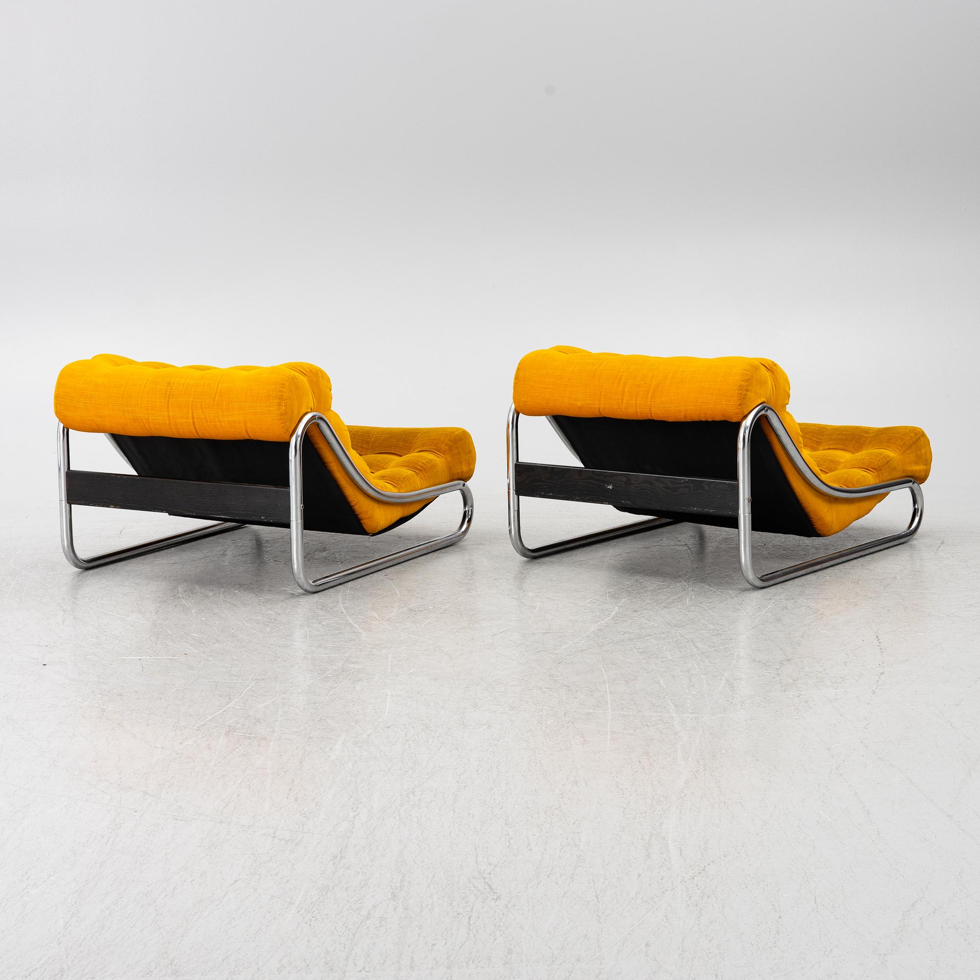 Gillis Lundgren, a pair of “Impala” armchairs, Ikea, 1970s.