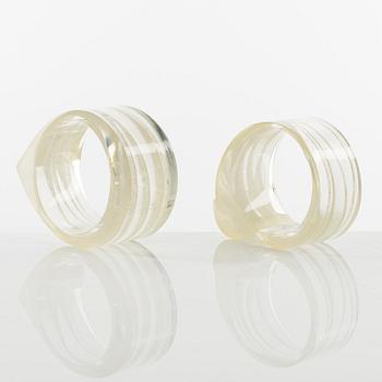 Siv Lagerström, bangles, two pieces, acrylic plastic.