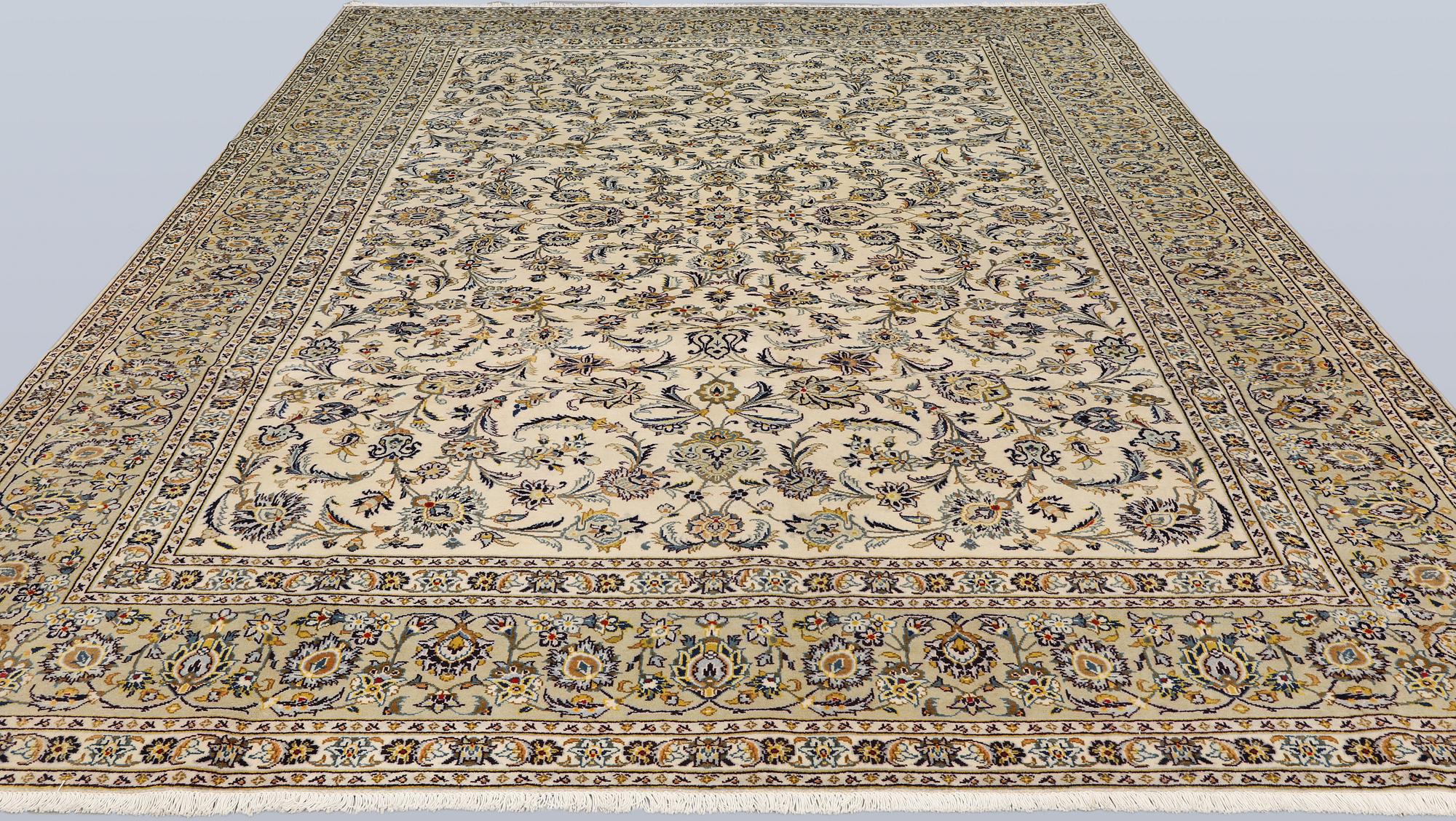 A Keshan carpet, approx. 388 x 285 cm.