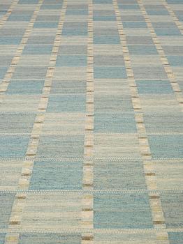 A CARPET, "Falurutan, Duhs II", flat weave, 470 x 231 cm, signed AB MMF BN.