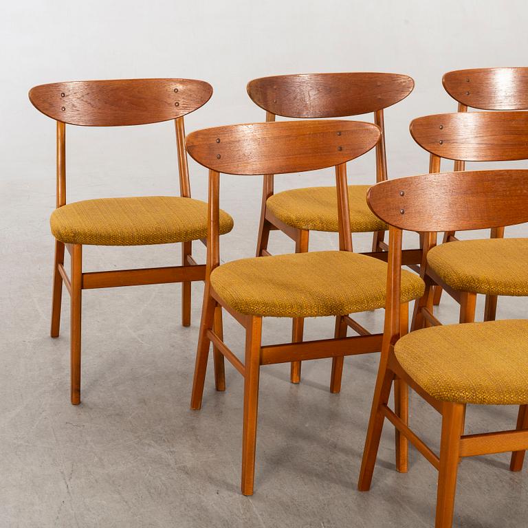 Stolar, 6 st Farstrup Danmark för IKEA, "Monaco",1900-talets mitt.