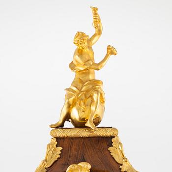 A rococo-style bracket clock, 20th century incorporating older elements.