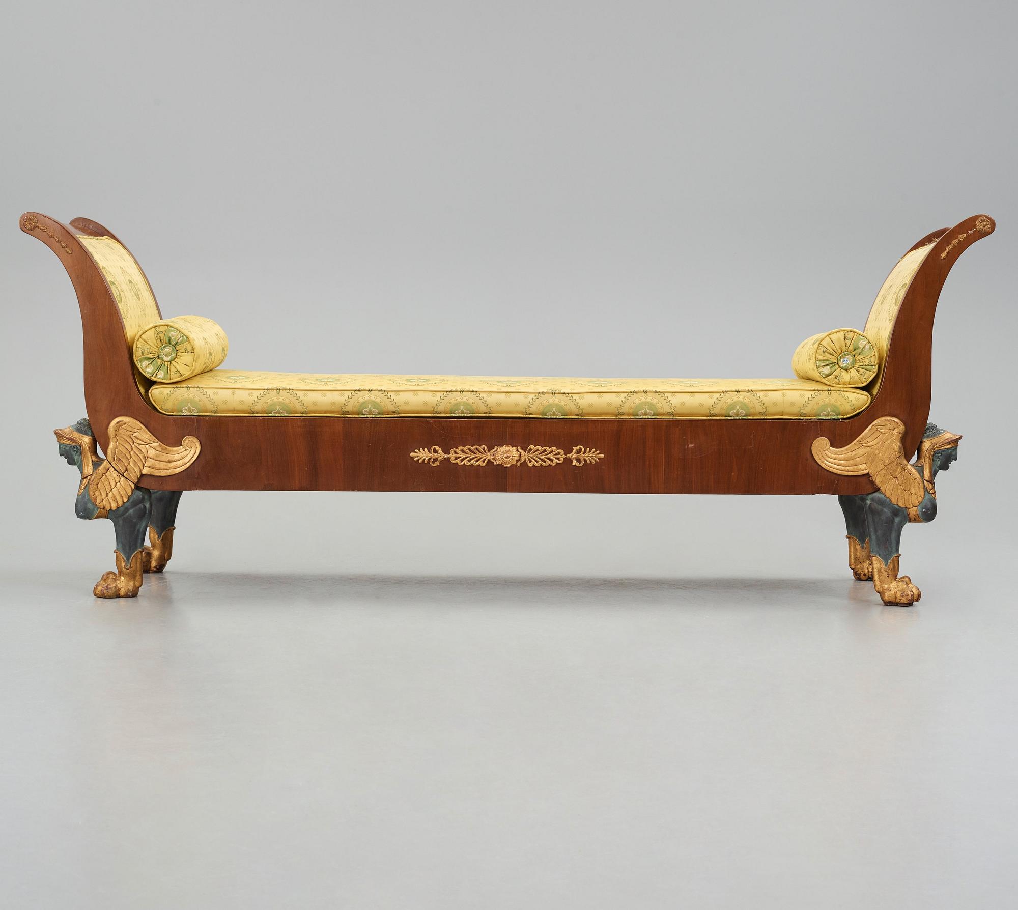 An empire /empirestyle mahogany daybed, 19th century.