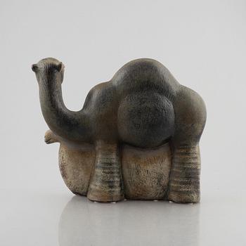 Lisa Larson, "Dromedary", a stoneware sculpture, Gustavsberg Studio, post 1979.