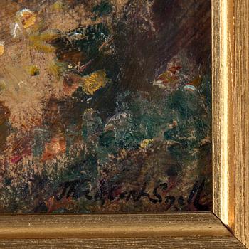 JAMES HERBERT SNELL, olja på duk uppklistrad på pannå, signerad.