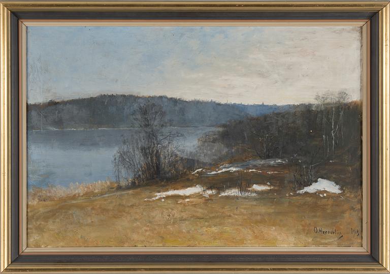 OLOF HERMELIN, Oil on canvas, signed and dated 1913.