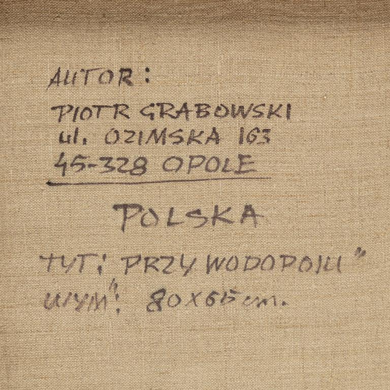 PIOTR GRABOWSKI, oil on canvas, signed.