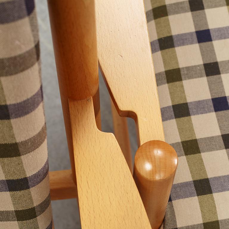 Børge Mogensen, karmstolar ett par, "Tremme hvilestol", Fritz Hansen.