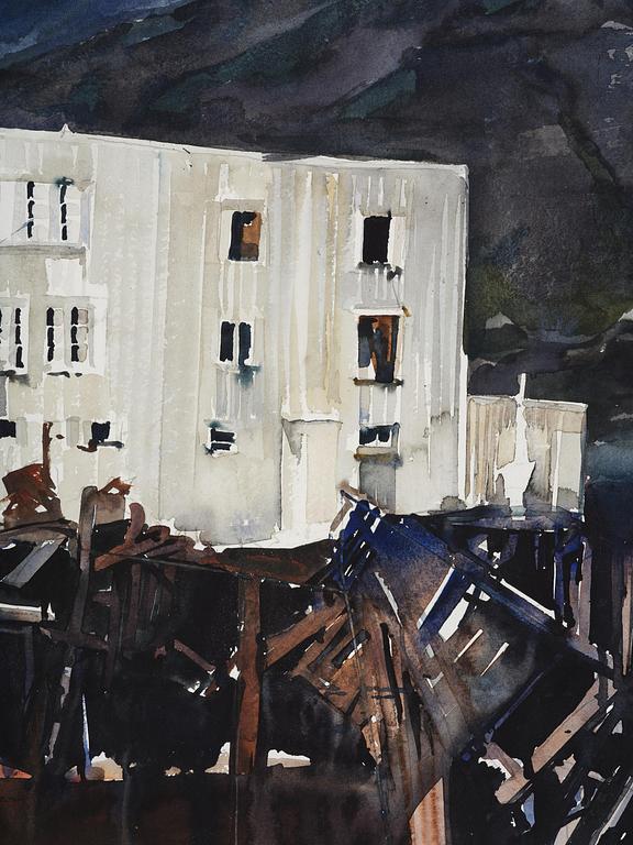 Lars Lerin, "Lofoten - morning".