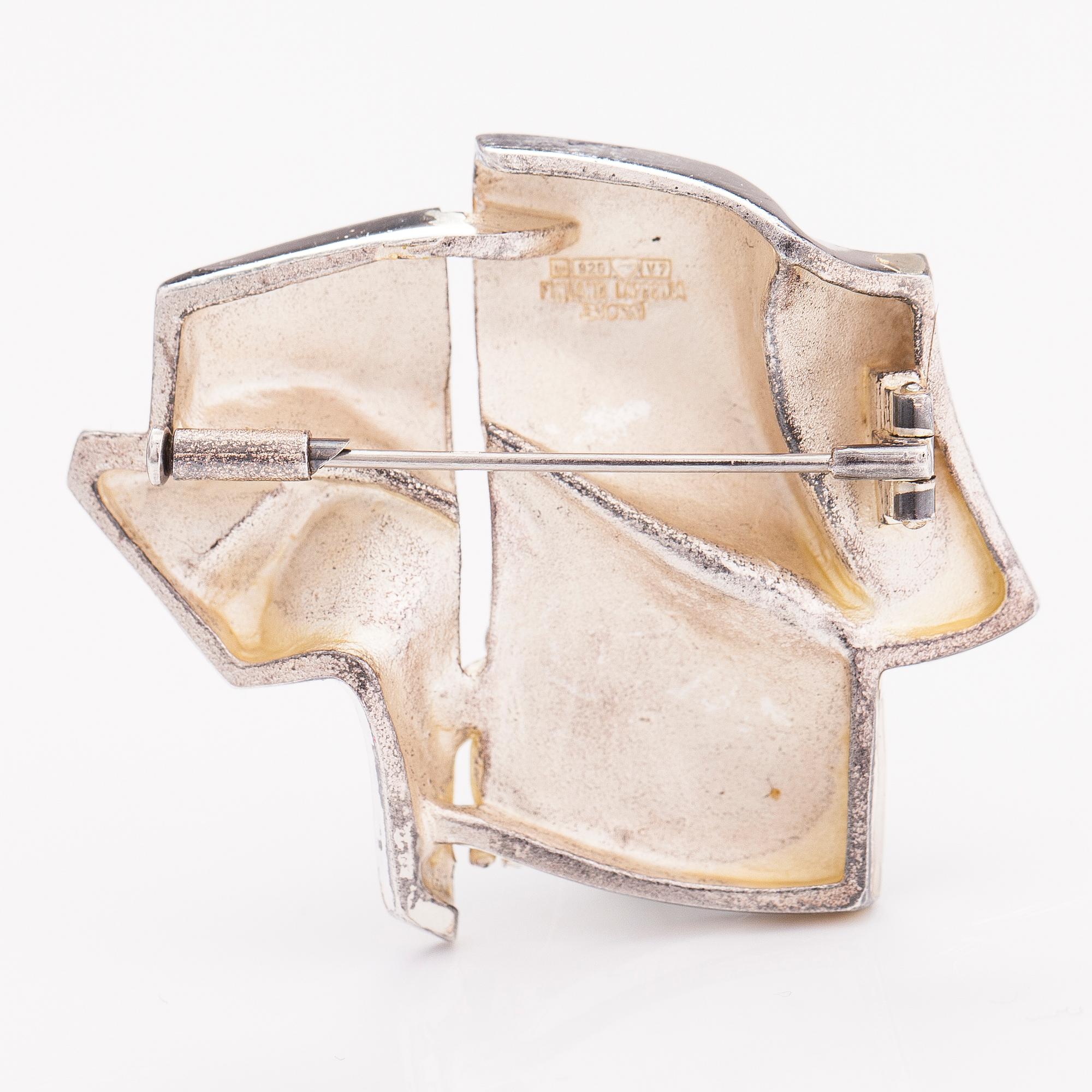 BJÖRN WECKSTRÖM, A sterling silver brooch "The stranger on Io". Lapponia 1974.